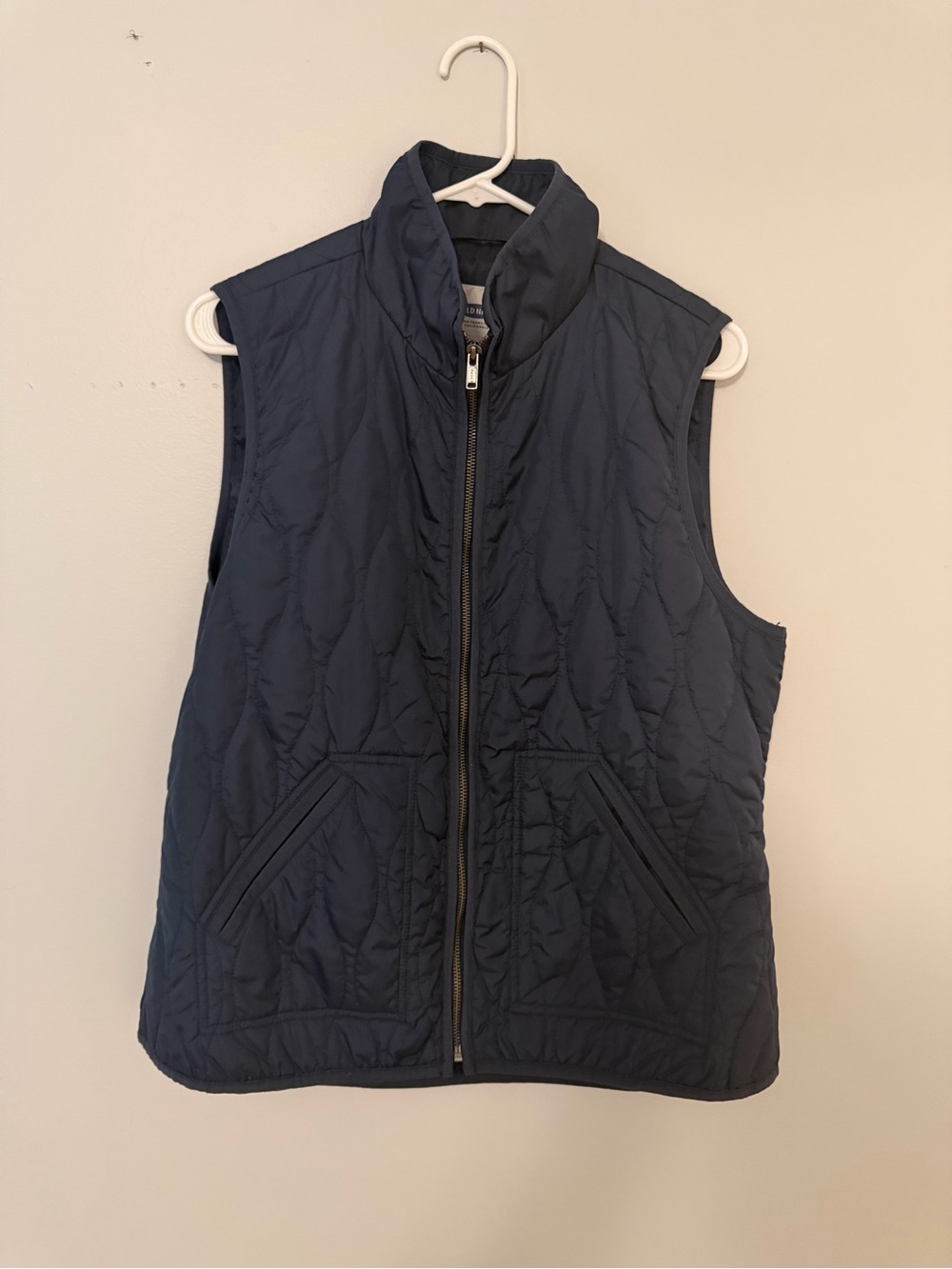 Old Navy Navy Quilted Zip-Up Vest